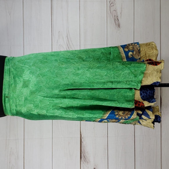 Darn Good Yarn Sari Silk Wrap Skirt Tea Goddess - Picture 2 of 16